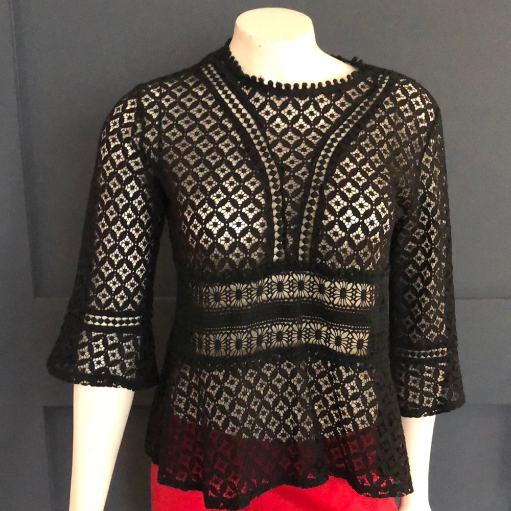 Hazel Black Lace Blouse